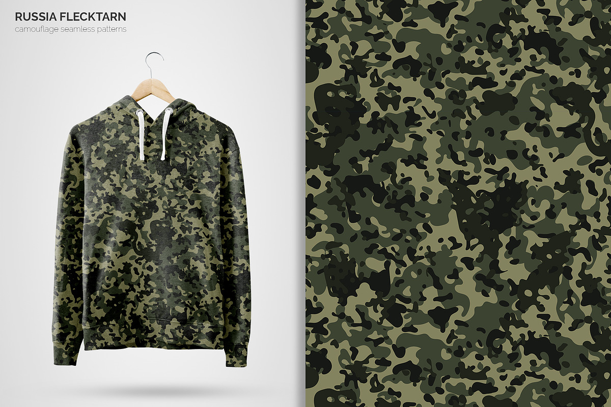 Russia Flecktarn Camouflage Patterns, a Pattern Graphic by 3Y_Design (Photo 5 of 6)