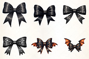 Halloween Coquette Bows Clipart, an Illustration by CrexoraLab (Thumbnail 3 of 5)