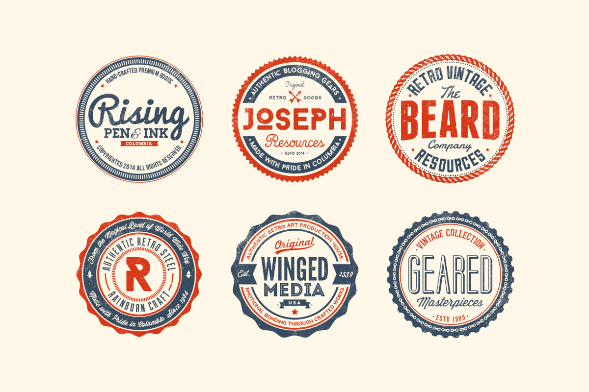 11 Trendy Vintage Badges Volume 2, a Branding & Logo Template by Yusof Mining (Photo 2 of 5)