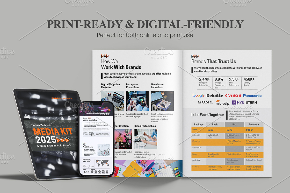 Modern Media Kit Template for Canva, a Brochure Template by Oshin Design (Photo 4 of 7)