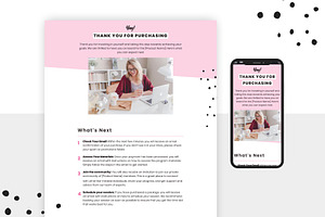 Pink Service Sales Templates