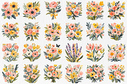 Watercolor Floral Bouquet Clipart, an Illustration by Libby Wishes (Thumbnail 3 of 3)
