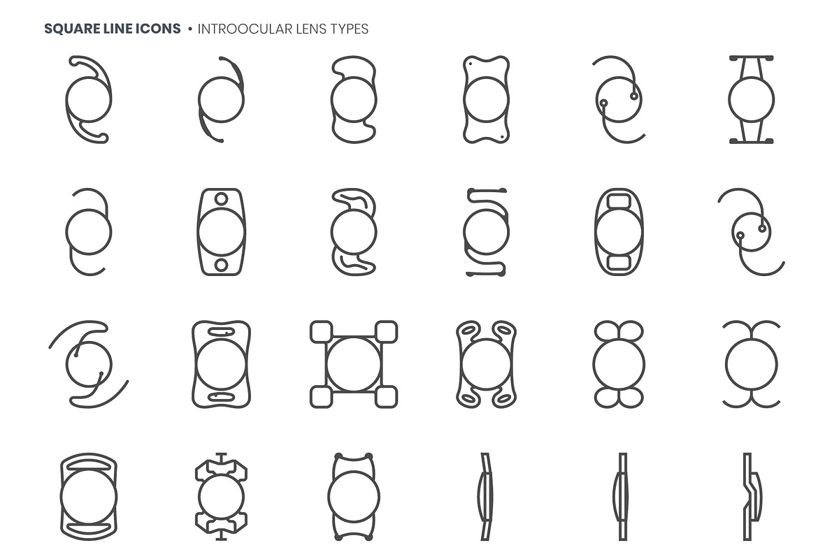 Introocular , Square Line Icons, an Outline Icon by Howcolour
