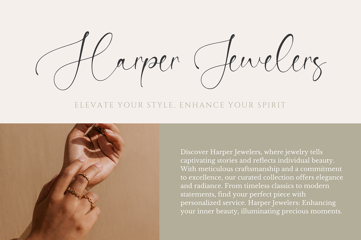 Roselyne Modern Signature Handwrite, a Handwritten Font by CreateBigSupply (Photo 5 of 7)