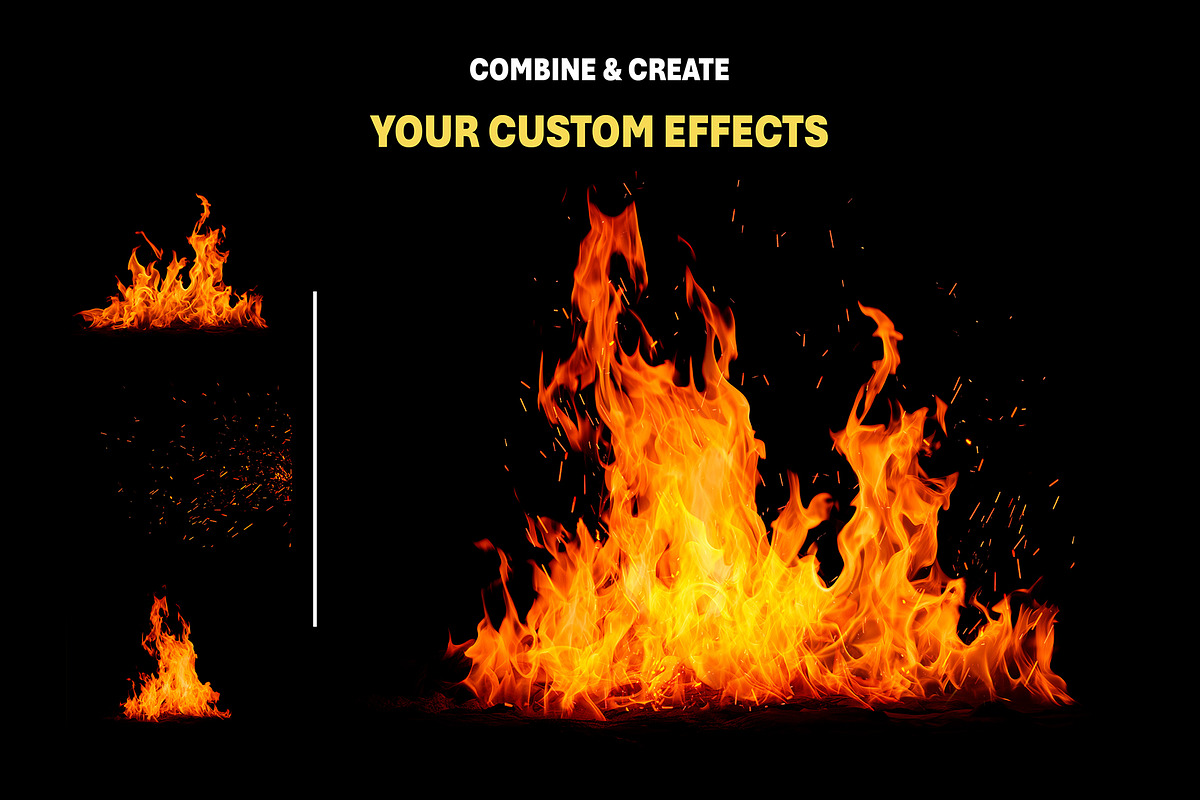 300+ Fire and Flame Overlay Effects, an Object Graphic by Mikel Blazgad (Photo 6 of 11)