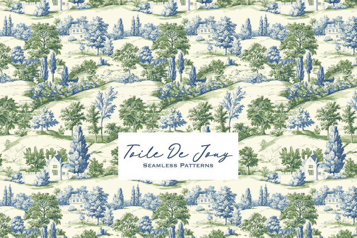 Toile De Jouy Patterns, a Pattern Graphic by Digital Museum