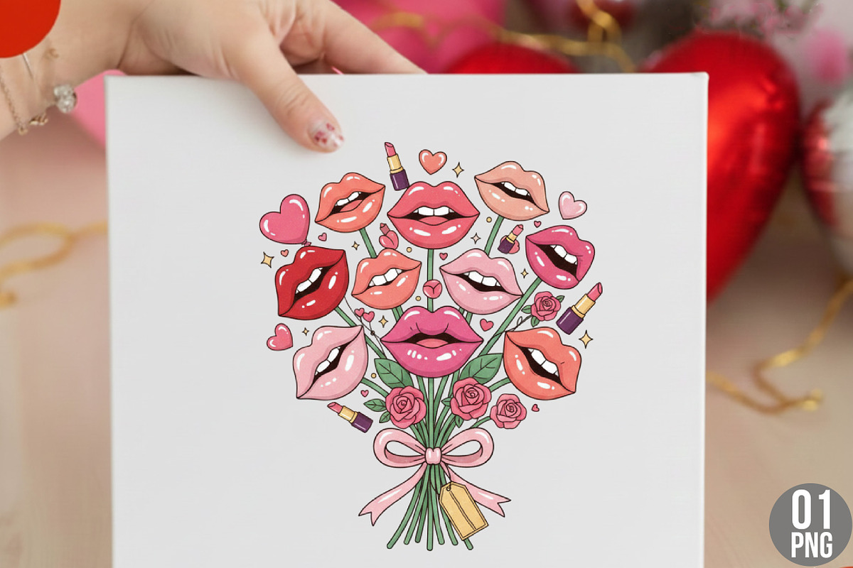 Valentine Kiss Png, Kiss Coquette, an Illustration by Designking (Photo 1 of 6)