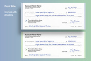 Blank Cheque / Check Template, a Stationery Template by BrandPacks (Thumbnail 2 of 6)