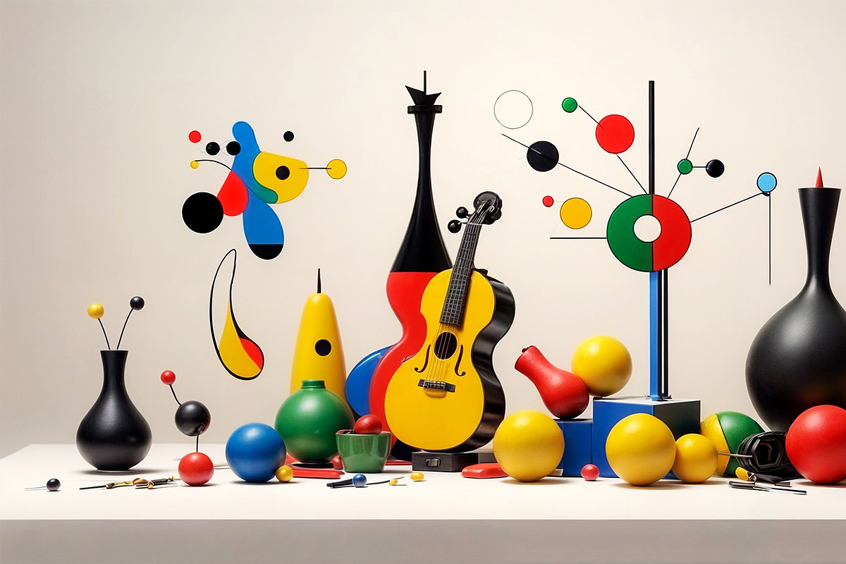 Miro-Inspired Abstract Art Photos, a Decorative Illustration by StockVerse Creative (Photo 2 of 4)