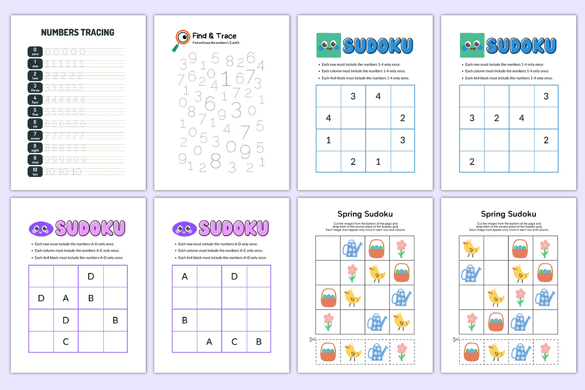 Math Activity Book for Kids Canva