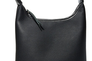 Stylish black leather handbag with shoulder strap and zip closur, a Beauty & Fashion Photo by ndanko