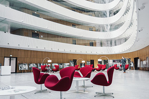 Modern business center waiting hall, an Architecture Photo by BOOCYS
