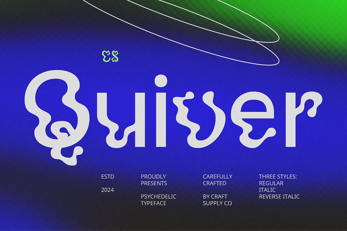 CS Quiver – Trippy Font, a Sans Serif Font by Craft Supply Co. (Photo 1 of 8)