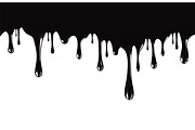 Realistic black paint drips isolated, a Texture Graphic by Vik_Y Vector ...