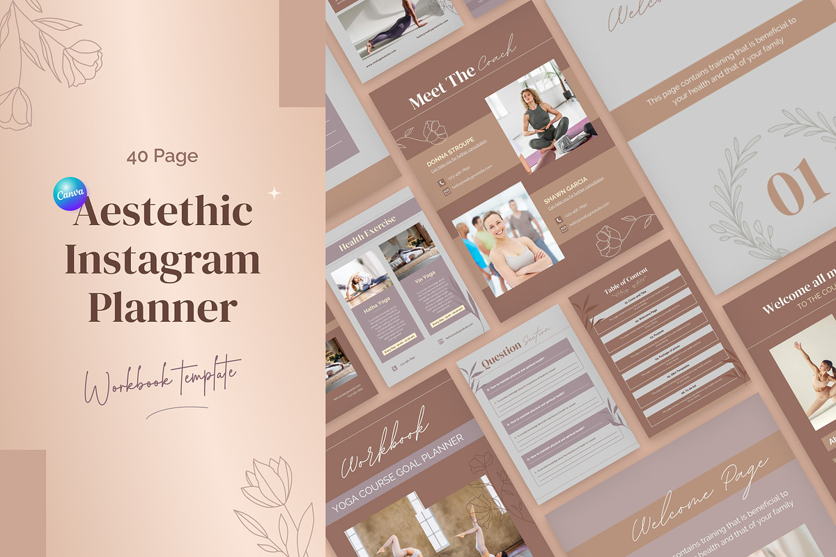 Aesthetic Planner Canva Template, a Social Media Template by Brandearth RRGraph (Photo 1 of 11)