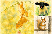 Funny Fall Animals Clipart Bundle, an Illustration by PinPaperStudio (Thumbnail 4 of 7)