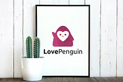 Cute Love Heart Penguin Animal Logo, a Branding & Logo Template by jongcreative (Thumbnail 3 of 3)