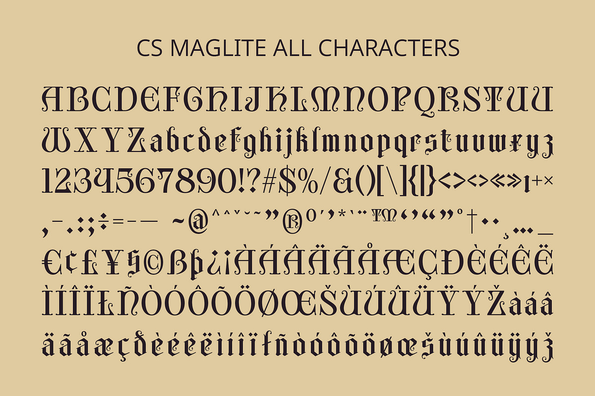 CS Maglite – Gothic Uncial Font, a Blackletter Font by Craft Supply Co. (Photo 8 of 8)