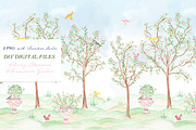 Cherry Blossom Chinoiseries Garden, a Graphic by LABFcreations (Thumbnail 3 of 6)