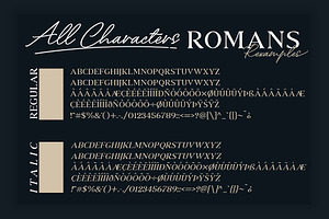 ROMANS Rexamples Font Duo