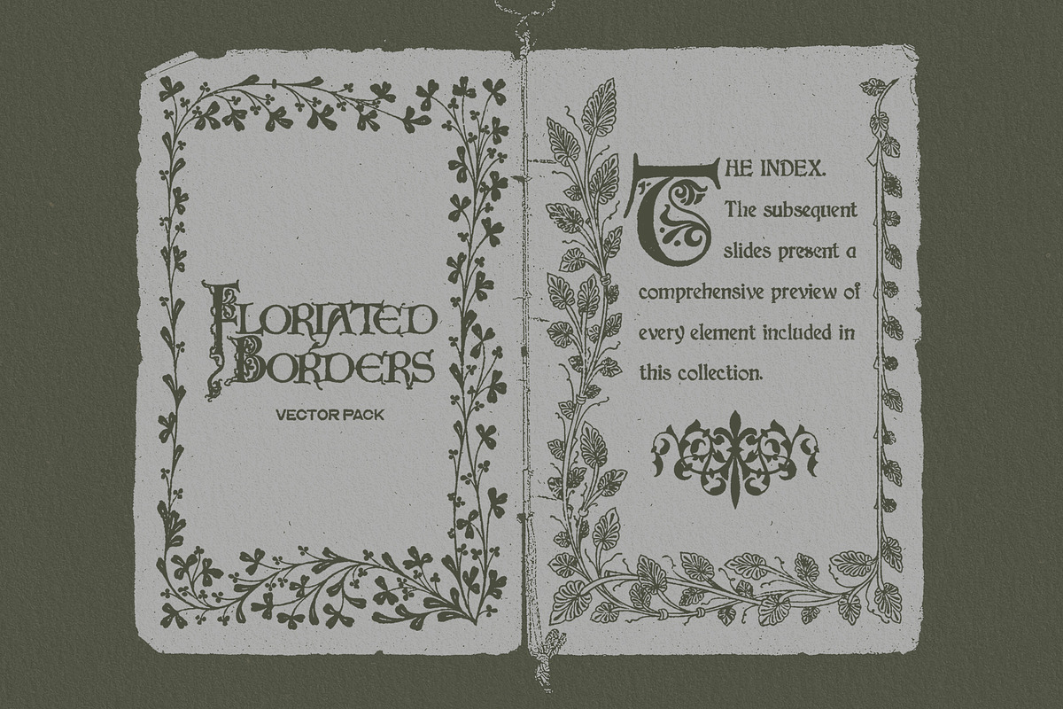 Floriated Borders Vectors, an Object Graphic by MiksKS (Photo 8 of 11)