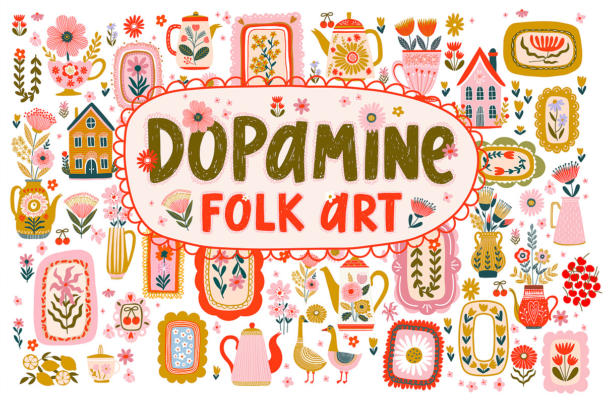 Dopamine folk art, a Decorative Illustration by Chikovnaya (Photo 1 of 15)