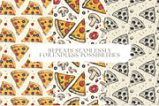 6 Retro Pizza Slice Seamless Pattern, a Pattern Graphic by Inknfolly (Thumbnail 1 of 2)