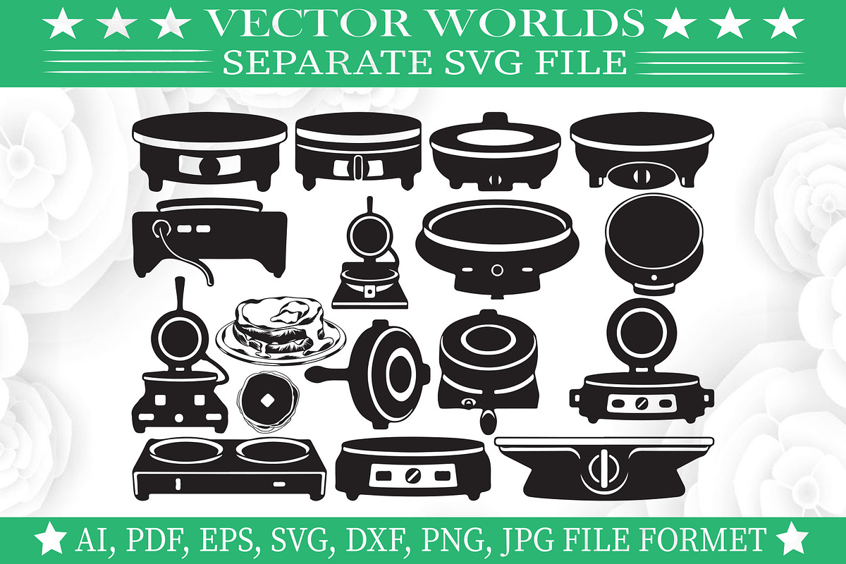 Crepe Maker SVG, Crepe, Maker SVG, an Object Graphic by VectorWorlds (Photo 1 of 3)