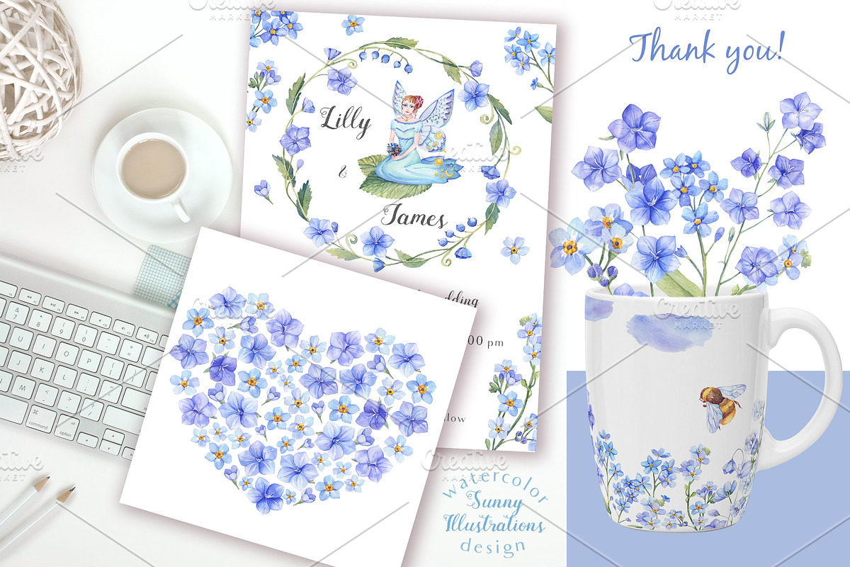 SALE! Blue Fairy Tale, a Decorative Illustration by Irina Diasli (Photo 10 of 10)