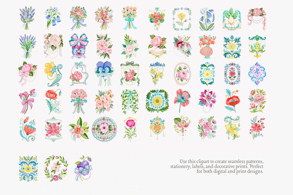 Chateau Botanique Clipart Set, a Decorative Illustration by Patishop Art (Photo 14 of 14)