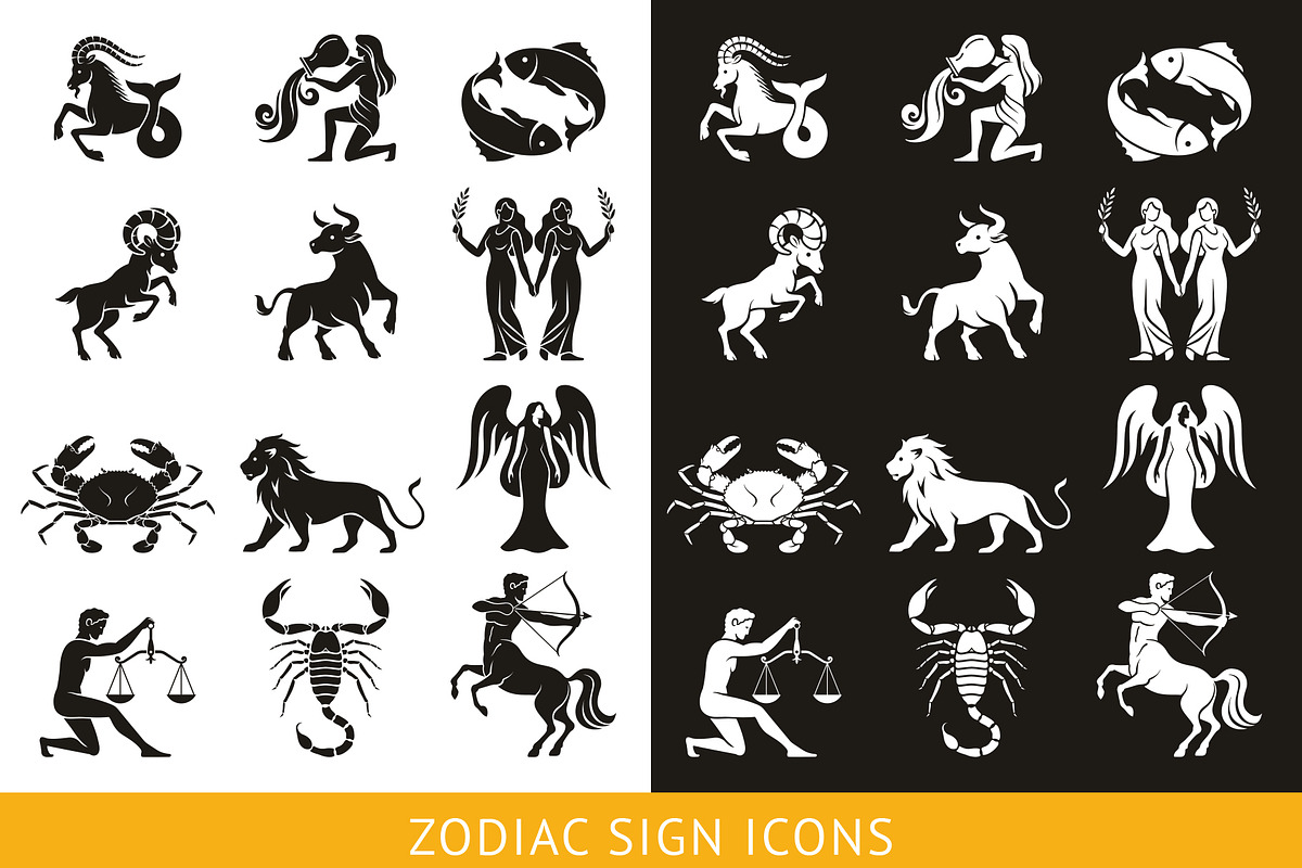 Zodiac Sign Icons Set, an Icon by Graphixmania