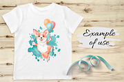 Birthday party. Watercolor dogs., an Animal Illustration by VaraNa Art (Thumbnail 13 of 14)