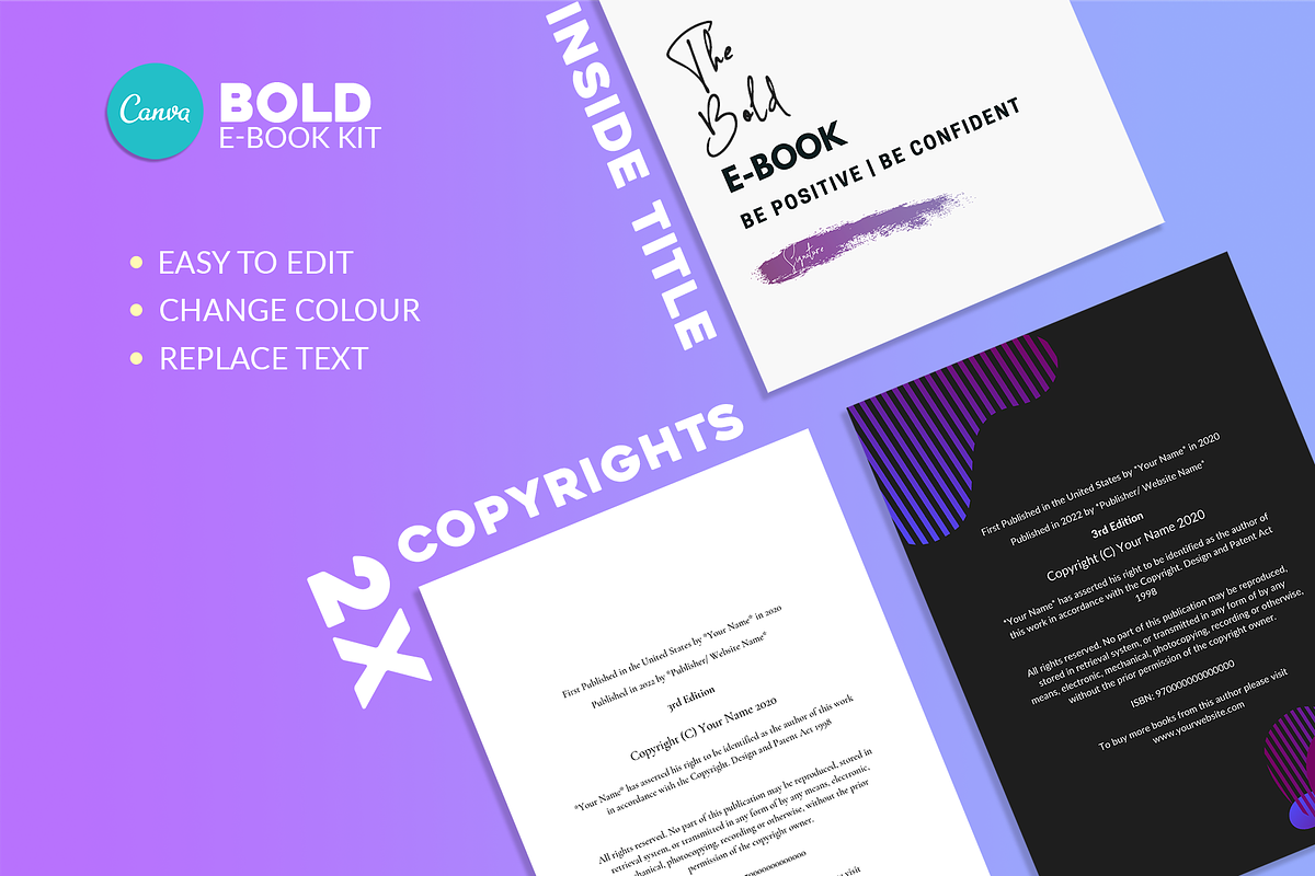 Canva Bold Ebook Template, a Templates & Theme by ZohairKhanLtd (Photo 2 of 9)