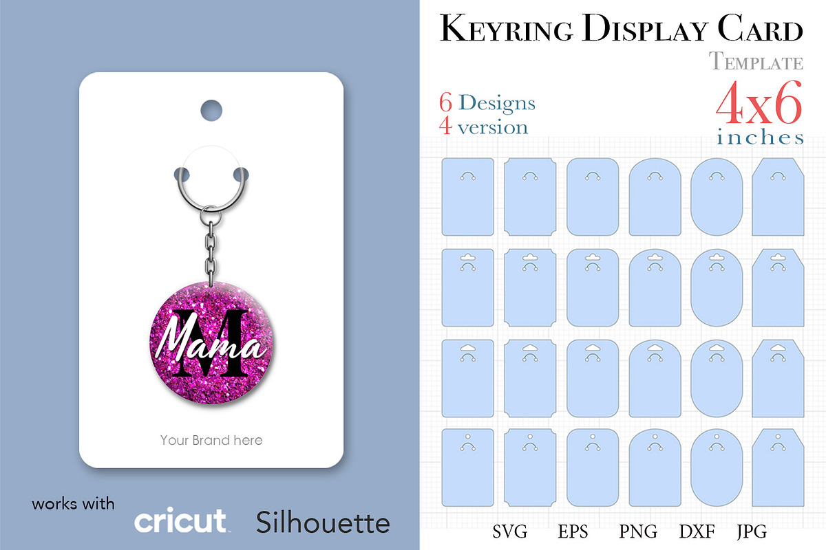 24 Keyring Display Card 4x6 SVG, a Card Template by Paperboxshop (Photo 1 of 3)
