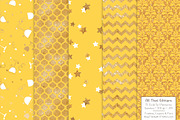 Sunshine Gold Foil Digital Papers, a Pattern Graphic by Amanda Ilkov (Thumbnail 4 of 4)