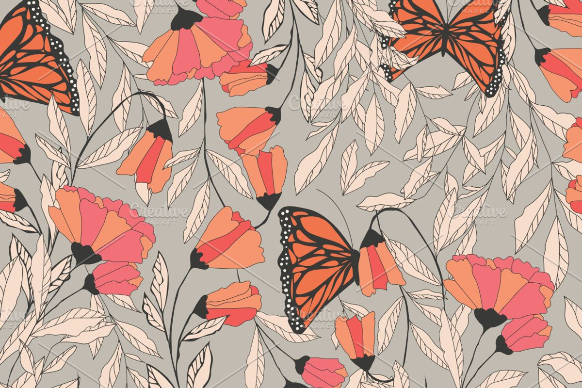 8 Monarch Patterns, a Pattern Graphic by Blue Lela Design