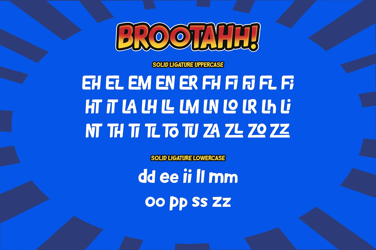 Brootahh Comic Typeface, a Sans Serif Font by alit design (Photo 9 of 16)