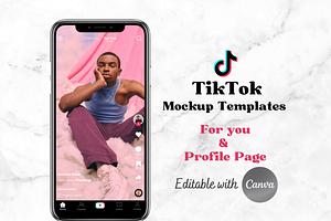 TikTok Mockup Canva Template, a Social Media Template by GraphiCarola