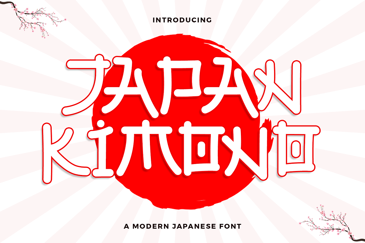 Japan Kimono - Modern Japanese Font, a Sans Serif Font by overlaytemplates (Photo 1 of 5)