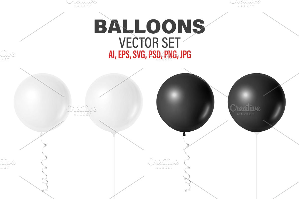 Balloons. Vector Set., an Object Graphic by Gomolach