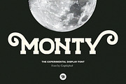 Monty - Experimental Display Font, a Sans Serif Font by Graphicfresh (Thumbnail 1 of 10)