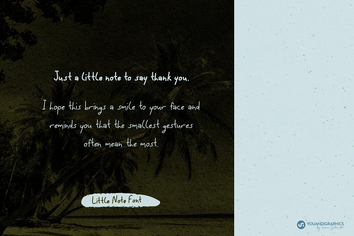 Little Note Handwritten Font Duo, a Handwritten Font by Youandigraphics (Photo 11 of 11)