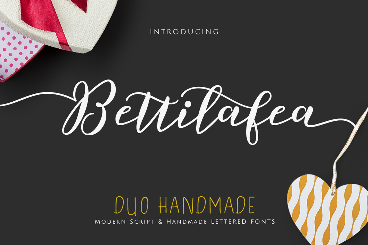 Bettilafea Duo Handmade Fonts, a Script Font by Siwox Studios (Photo 13 of 13)