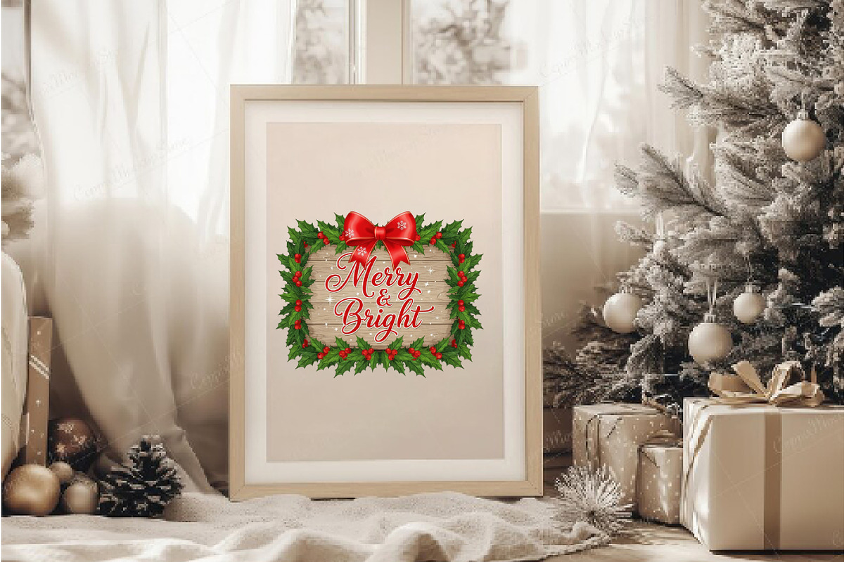 Merry and Bright PNG, an Illustration by DreamArtGraphic (Photo 4 of 5)