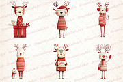 Reindeer Funny Christmas Clipart, an Illustration by DreamCafeArt (Thumbnail 4 of 8)