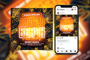 Summer Beach Party Flyer Template, a Flyer Template by FlyerPixles(SP11) (Thumbnail 1 of 3)