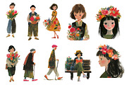 Watercolor Amsterdam City Clipart, an Illustration by Designworld (Thumbnail 2 of 6)