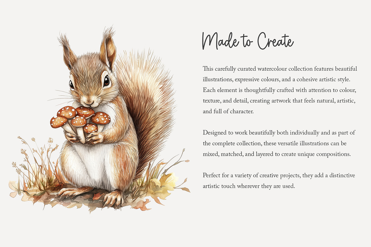 100 autumn mushroom clip art, a Seasonal Illustration by Poppy Lane Studio (Photo 7 of 11)