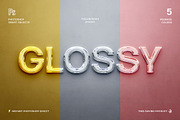Glossy 3D Text Effects, a Layer Style Add-On by pixelbuddha.net (Thumbnail 1 of 9)