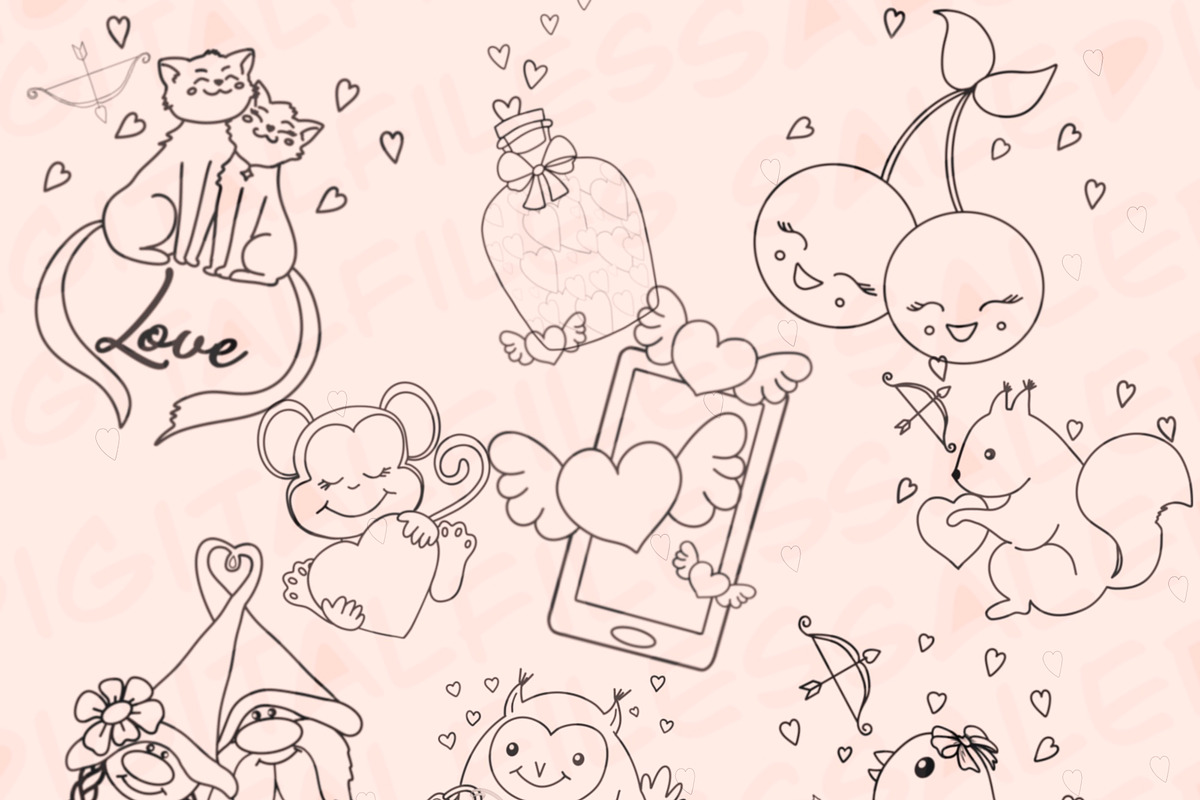 Valentine's Day Digital Stamp, a Graphic by Favorites_Art (Photo 6 of 11)
